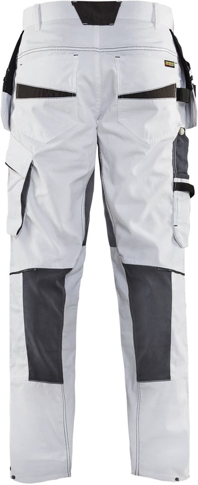 Blaklader Schilderswerkbroek met stretch en spijkerzakken 1096-1330 - Wit/Donkergrijs - D100
