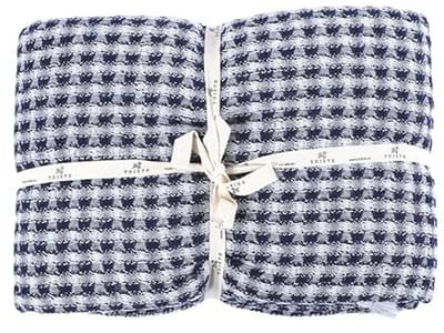 Dubbele Sprei 200 x 230 cm - Petroleumblauw, Lichte Zomerdeken en Wafellook Plaid voor Bank