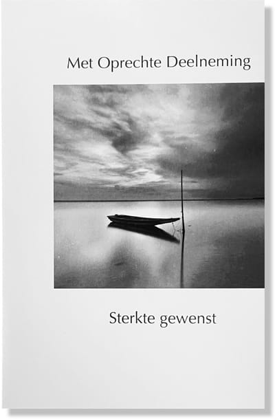 Met Oprechte Deelneming wenskaart - 12x17cm - Gevouwen kaart inclusief envelop - Rouwkaart