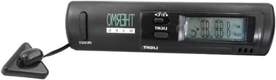 LCD Thermometer - Auto Meter - Temperatuur Meten - Verlicht Display - In/Uit - Zwart