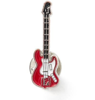 Pin gitaar, elektrische gitaal, band, muziek maken, muzikant, artiest, emaille pin, broche, kledingspeld