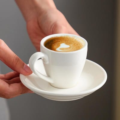 80ML Kleur Keramische Koffiekop Set Afternoon Tea Kopjes en Schoteltjes Ontbijt Melk Mok Keramische Espresso Koffiekop 80ML
