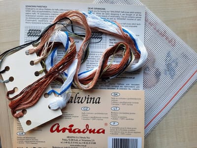 Borduurpakket met Kanvas en Borduurzijde 15x15cm