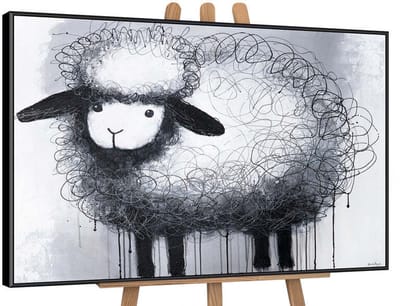 Canvas schilderij handgeschilderd curly fantasy abstract – YS-Art Gallery – Luxe wanddecoratie voor woonkamer – Modern schilderij voor slaapkamer en hal