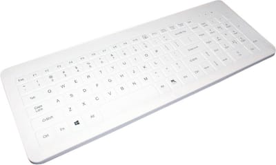 Hygienisch Desinfecteerbaar Toetsenbord Very Cool Flat, White US layout, QWERTY incl.drape
