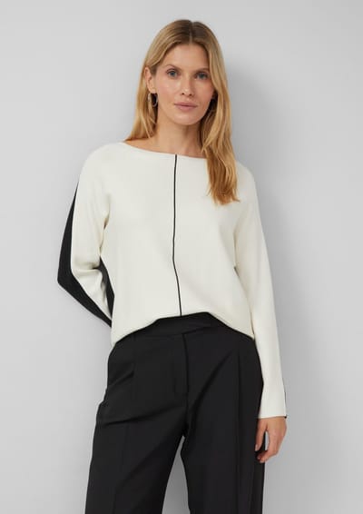 s.Oliver BLACK LABEL - Dames pull - Maat XXL - Vrouwen - Creme - Viscose