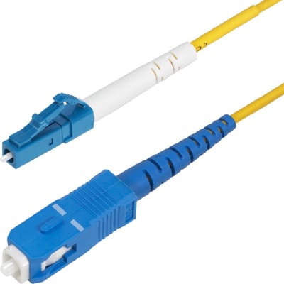StarTech.com 5m LC naar SC (UPC) OS2 Single Mode Simplex Glasvezel Kabel, 9/125µm, Laser Optimized, 40G/100G, Flexibel Buigen, Low Insertion Loss, LSZH Fiber Patchkabel