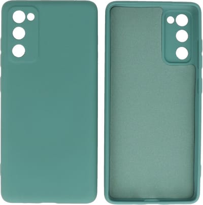 Hoesje Geschikt voor de Samsung Galaxy S20 FE - Fashion Color Backcover Telefoonhoesje - Donker Groen