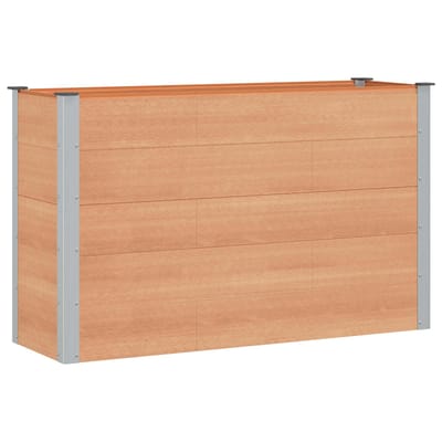vidaXL Verhoogde plantenbak Bruin 150 x 50 x 91 cm WPC en Aluminium
