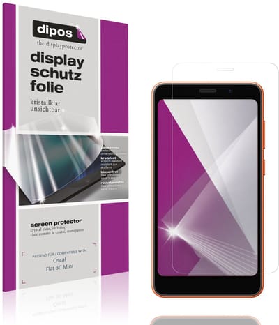 dipos – 4x Beschermfolie geschikt voor Oscal Flat 3C Mini | Krasbestendige & heldere Screenprotector Ultra-Thin
