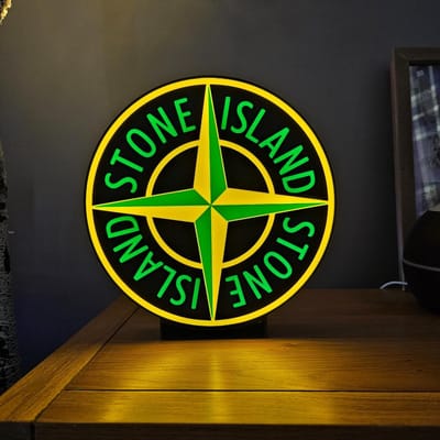 Led lightboxlamp Stone Island-logo