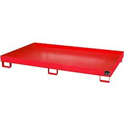 Stellinglekbak type RW/RW 2200-1, zonder rooster, rood RAL3000