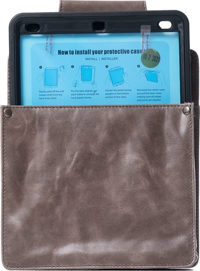 Horeca - Holster - Horeca holster - Horeca portemonnee - Kelnerbeurs - Holster horeca - Holster kapper - Horeca riem - Kelner holster - Horeca portefeuille - Horeca schort - Kelner riem - Horeca houder - Heup holster - Heuptas kapper - Leer - Grijs