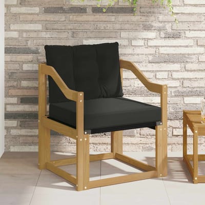 vidaXL - Buitensofa - Massief - Acaciahout - en - Textilene - Wit