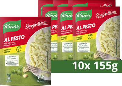 Knorr Spaghetteria Pastagerecht - Al Pesto - deze maaltijd is klaar binnen 7 minuten - 10 x 155 g