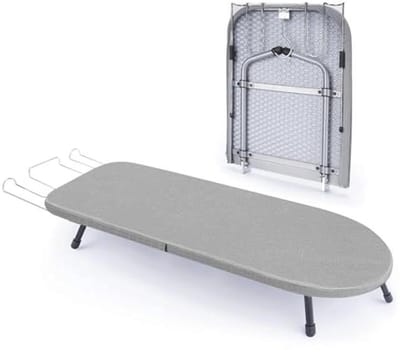 Compact Vouw Strijkplank met Ondersteuning en Warmtebestendige Bedekking - Ideaal voor Studenten en Reizen, 81 x 12 inch