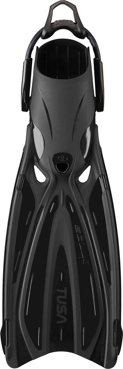 TUSA SOLLA Duikvinnen voor Volwassenen - Zwemvinnen met ForcElast technologie voor krachtige voortstuwing - Zwart/Zwart - Maat L-XL (44–50) / (28–32 cm) - SF0114 L-XL BK