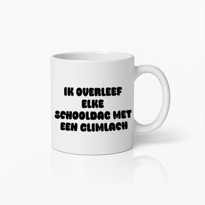 Ik Overleef Elke Schooldag Met Een Glimlach Mok – Perfect Cadeau Voor Leraren