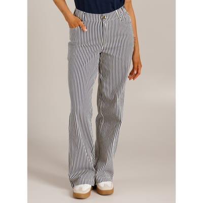 IVY BEAU Vien Bottoms - Off White/Night Blue - maat 44