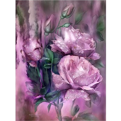 Diamant schilderij diamant borduurwerk bloem paars roos patroon strass diamant mozaïek handwerk 20X30CM