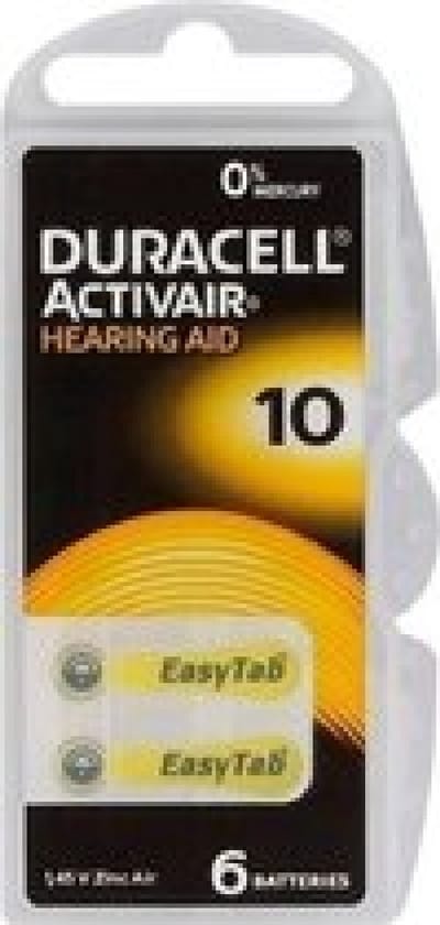 Duracell Hearing Aid DA10 1.4V niet-oplaadbare batterij