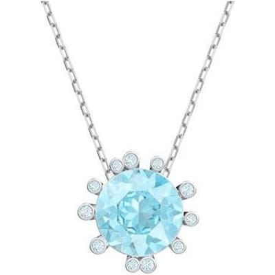 Swarovski Olijfgroen Blauw Kristal Ketting Dameskettingen 5479930 Box+Shopping Bag (Random Color) white
