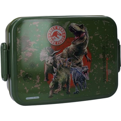 Universal Jurassic World Lunch Bunch Luncbox - Kinder Broodtrommel - 1 liter - 16 x 13 x 5 cm - Groen