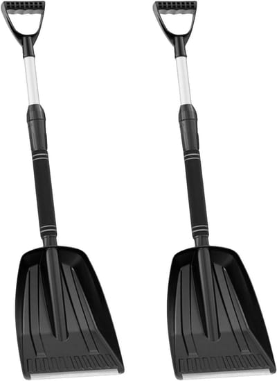 Sneeuwschep Set - Wintergereedschap - Auto Vrij Maken - Inklapbaar Ontwerp - 86 cm Lengte - Zwart