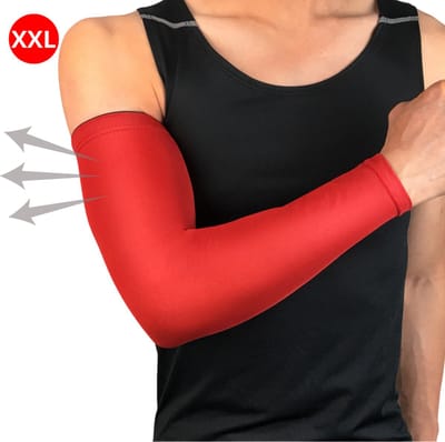 Livano Polswarmers - Armwarmers Dames - Duimopening - Wol - Armstukken - Winter - Rood - Maat XXL