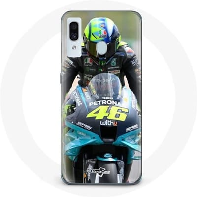 Coque pour Samsung Galaxy A20 Valentino Rossi Pilote de vitesse moto 46