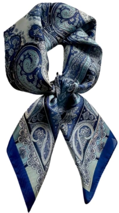 Mooie Sjaaltje met print blauw - bandana met print - haarband - vierkant sjaaltje met print - bandana sjaaltje - sjaaltje voor dames hals - sjaaltje voor aan tas - neksjaal - sjaaltje fashion scarf - mini sjaal- Moederdag Cadeau