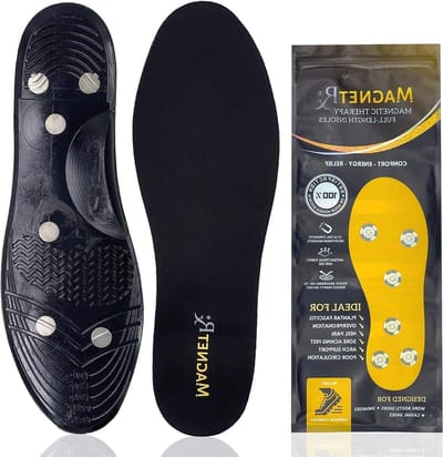 Magnetische inlegzolen met magneten - voetorthese gelcomfort - maat Heren US 7-12 EU 41-46