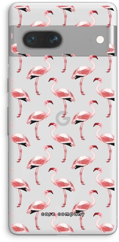 Case Company® - Hoesje geschikt voor Google Pixel 7 hoesje - Flamingo - Soft Cover Telefoonhoesje - Bescherming aan alle Kanten en Schermrand
