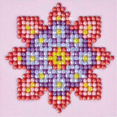 DIAMOND DOTZ DDS.030, Originele 5D Diamond Painting Set Flower Mandala, Knutselpakket met 373 Ronde Steentjes, Dotz voor Volwassenen, Hobbypakket ca. 7,6x7,6 cm voor Kinderen Vanaf 8 Jaar