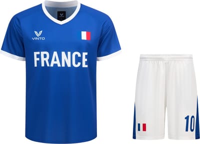 Vinto Frankrijk Shirt en Broek voor Heren - Voetbal Tenue - Voetbalshirt France - WK 2026 - Franrijk - Maat S