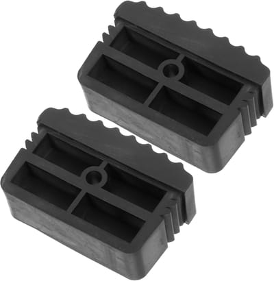 Laddervoet Pads - Vervangende Rubberen Doppen - Stabilisatie Ladder - Antislip Ontwerp - 6.1 x 4.3 cm - Zwart