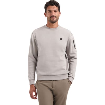 No Excess Sweater Crewneck Brushed Inside Clay Size: S | Sweaters Outlet | Heren | Grijs