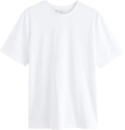 Next - Heren - Signature SUPIMA®-katoenen T-shirt met ronde hals en standaard pasvorm - Wit
