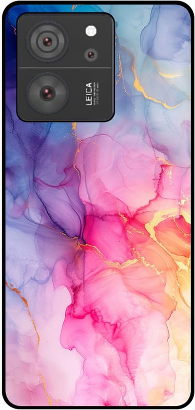 Smartphonica Telefoonhoesje Geschikt voor Xiaomi 13T / 13T Pro met marmer opdruk - TPU backcover case marble design - Regenboog geschikt voor Xiaomi 13T;Xiaomi 13T Pro