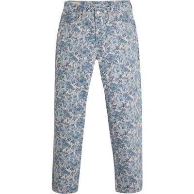 Levi's Dames 90's Bloem Hoge Taille Rechte Jeans (Blauw)