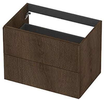 INK - Onderkast 2L Fineer Gefreesd Tbv Greep - 700x450x520 Mm - Chocolate