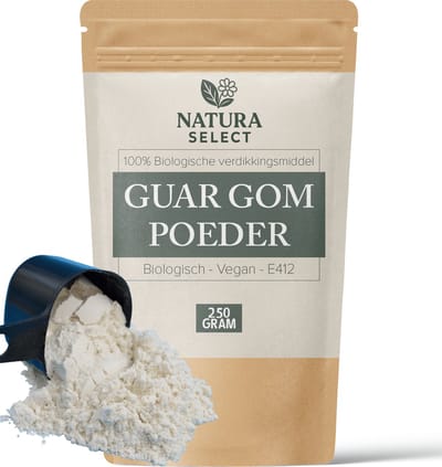 Guar Gom Poeder Biologisch E412 (250g) – 100% Natuurlijk Verdikkingsmiddel – Vegan – Glutenvrij – Voor Bakken, Sauzen & Cosmetica