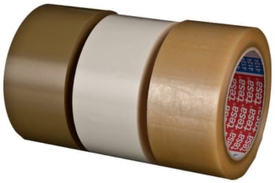 tesapack Verpackungsklebeband 4124, aus PVC, 75 mm x 66 m extrem reißfest, klebstark, Klebemasse aus Naturkautschuk, -
