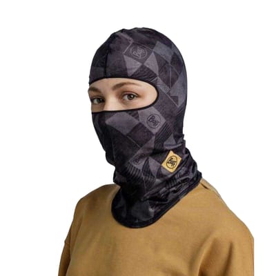 Buff Uniseks Driehoekige EcoStretch-balaclava voor volwassenen (Zwart)