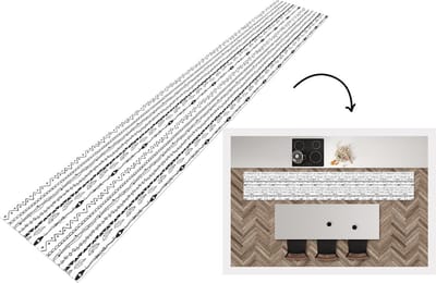 Keukenloper - Loper keuken - Patroon - Tieners - Veren - Hart - 300x50 cm - Keukenloper vinyl