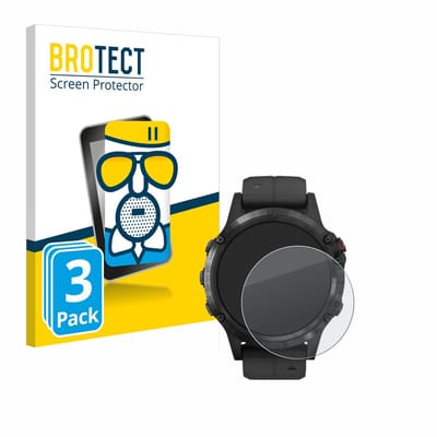 BROTECT - Screenprotector voor Garmin Fenix 5 Plus (47 mm) - Folie Beschermfolie Beschermglas matte 3 Stuks