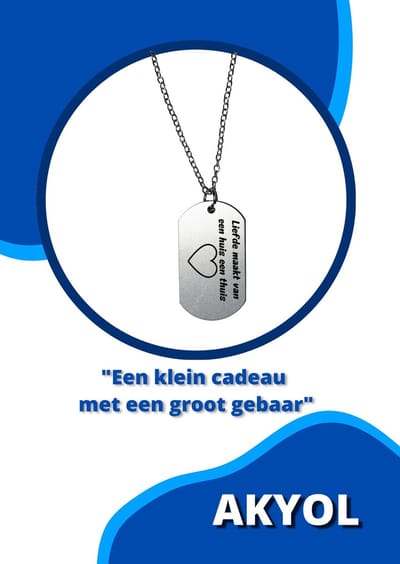 Akyol - liefde maakt van een huis een thuis ketting - Liefde - beste vriend/ vriendin - vriendschap - vrienden - leuk cadeau om te geven aan je vriend
