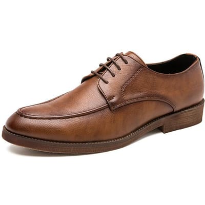 Herenschoenen Mode Heren Oxfords Vintage Casual Leren Schoenen Veterschoenen Formele Schoenen Mannelijk Gentleman Schoeisel Comfortabel Plus Size 38 -47 41 bruin