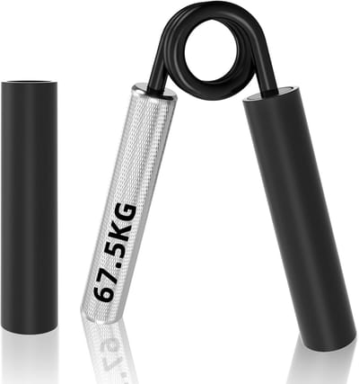 Metalen Handtrainer Set - 4 Stuks, Onderarmtrainer en Handgreep voor Thuis Fitness (22,5 - 90 kg)