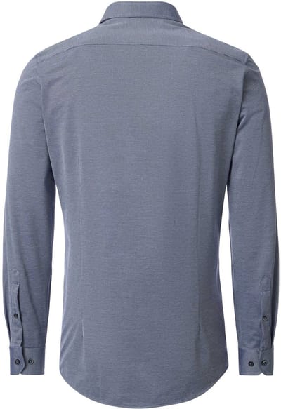 VENTI body fit overhemd - jersey - lichtblauw - Strijkvriendelijk - Boordmaat: 38